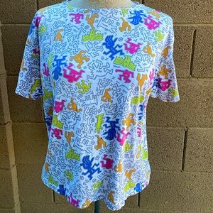 The Museum of Modern Art Special Edition Keith Haring colorful shirt